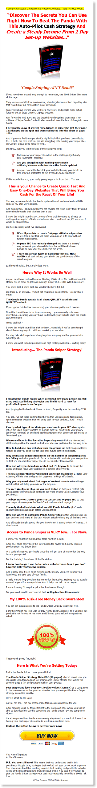 Google Panda Sniper PLR Ebook - Image 2