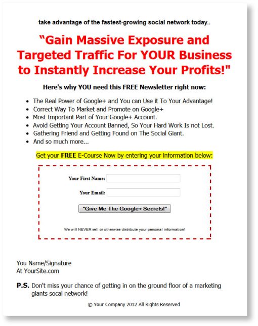 Google+ PLR Autoresponder Message Series | The PLR Store