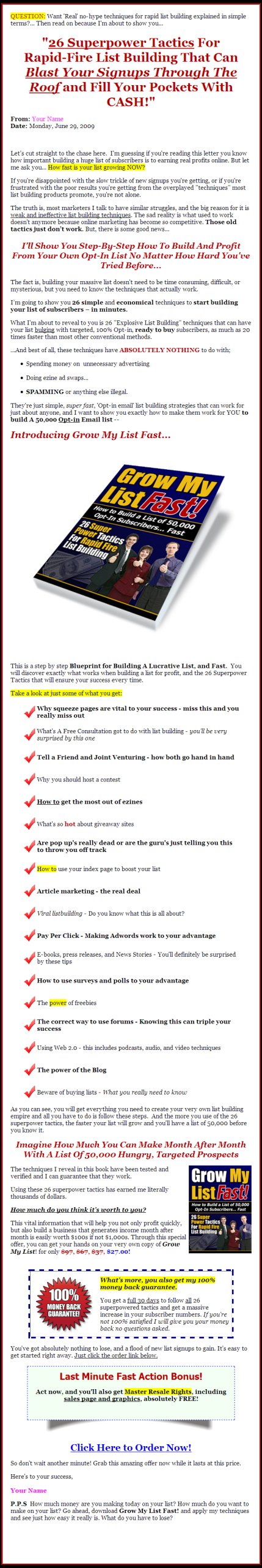Grow Your List Fast MRR eBook - Image 2