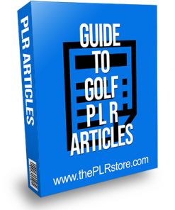 Guide to Golf PLR Articles