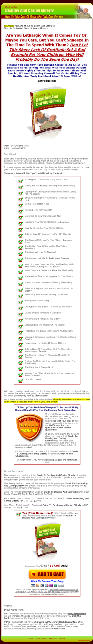 Guide to Dealing With the Elderly MRR eBook w/ XSitePro Template - Image 2