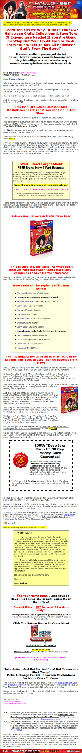 Halloween Crafts Made Easy PLR Ebook - Image 2