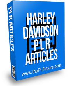 Harley Davidson PLR Articles