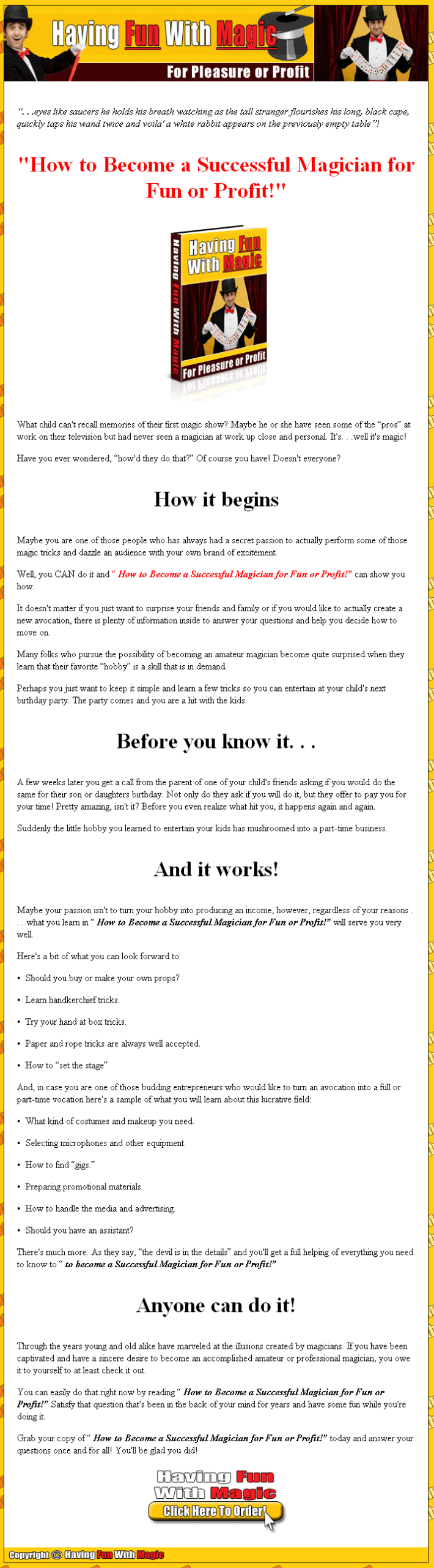 Having Fun With Magic PLR Ebook - Image 2