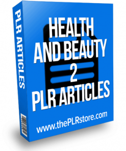 health and beauty plr articles