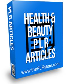 Health and Beauty PLR Articles