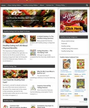 Healthy Eating PLR Website Amazon Store
