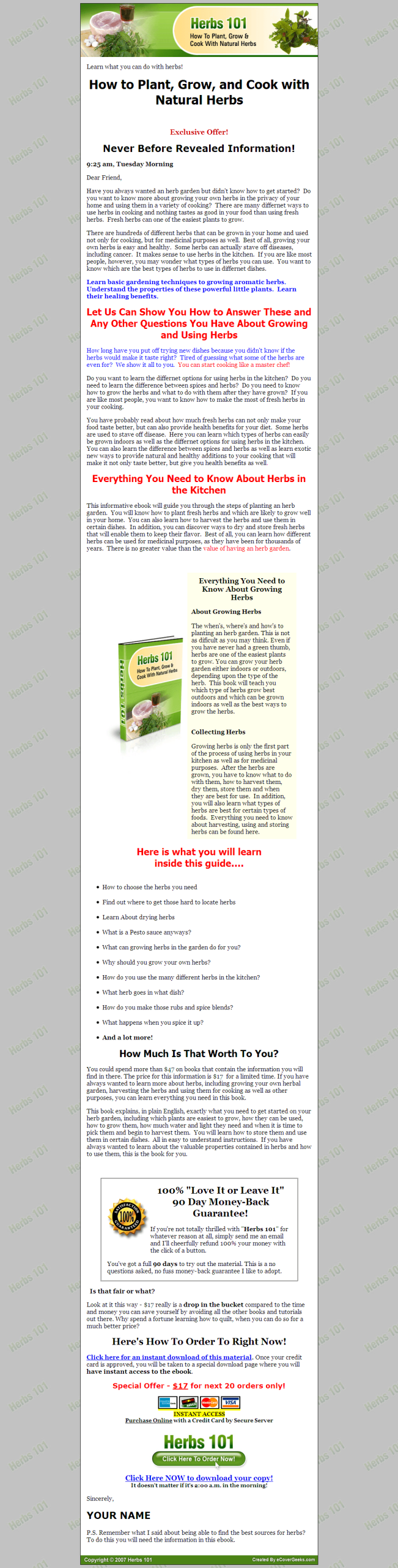 Herbs 101 MRR eBook - Image 2