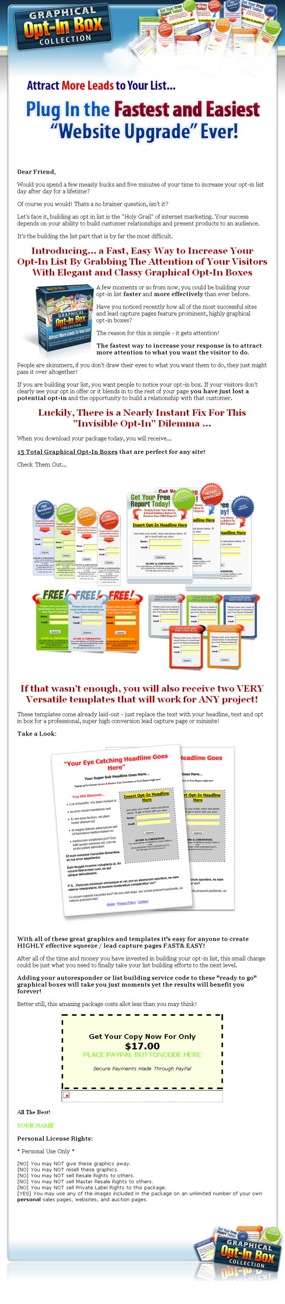 High Quality Opt-In Box Collection MRR Graphics - Image 2