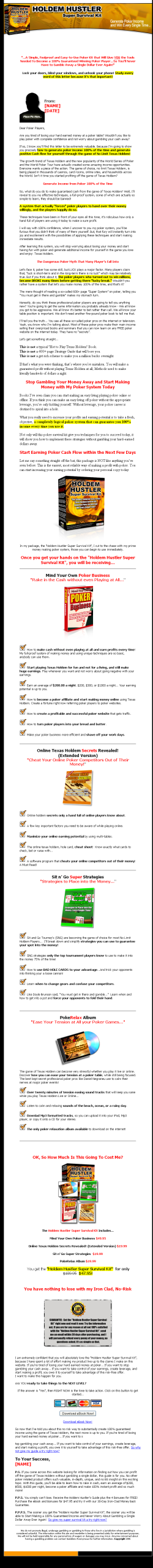 Texas Holdem Hustler Poker PLR Ebook - Image 2