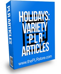 Holidays Variety PLR Articles