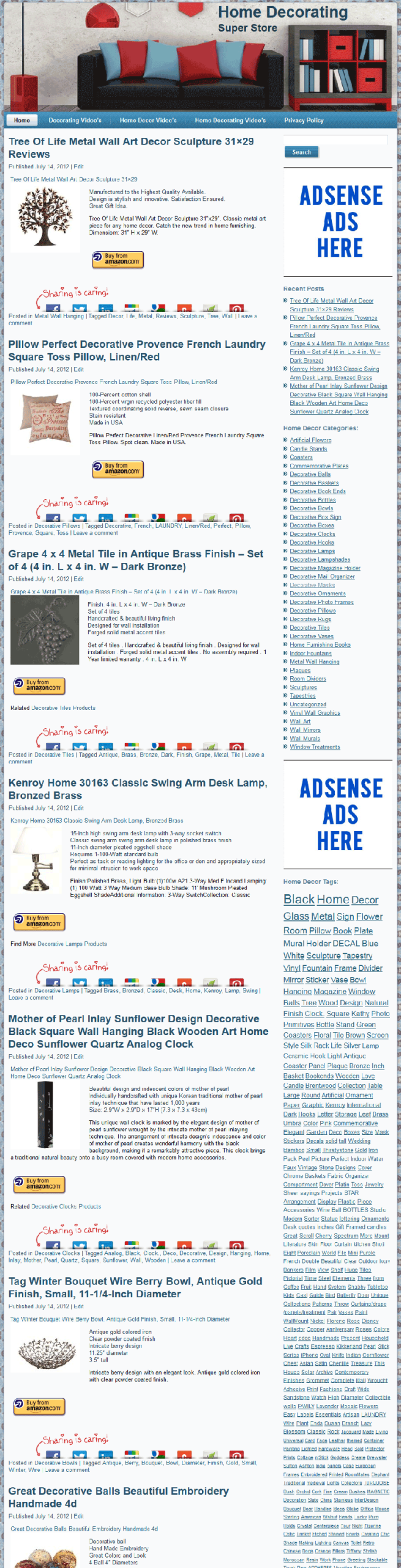 Home Decor PLR Amazon Store Website - Pre-Loaded - Image 2