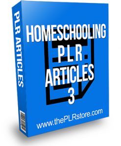 Homeschooling PLR Articles 3