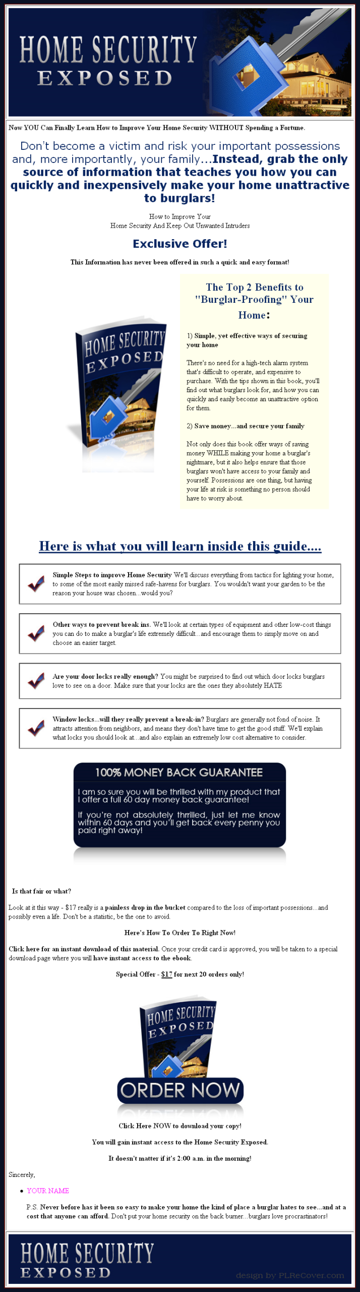 Home Security Exposed PLR eBook - Image 2