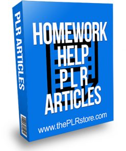 Homework Help PLR Articles