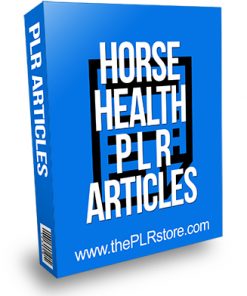 Horse Health PLR Articles