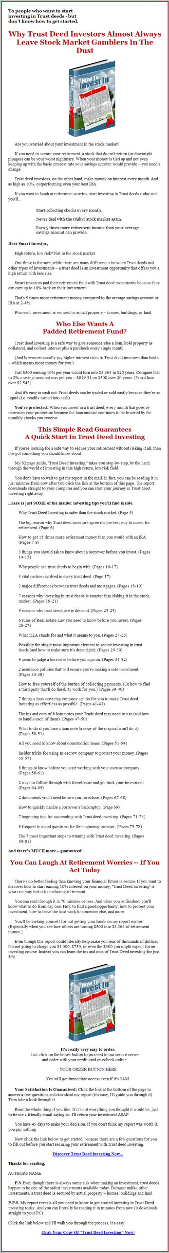 How to Invest in Trust Deeds PLR Ebook - Image 2