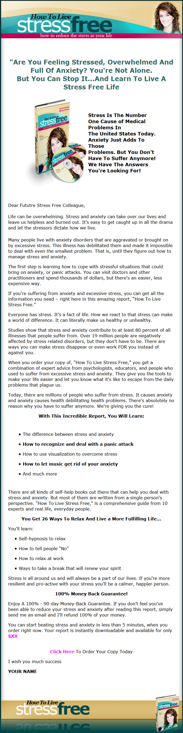 How To Live Stress Free PLR Ebook and Audio - Image 2