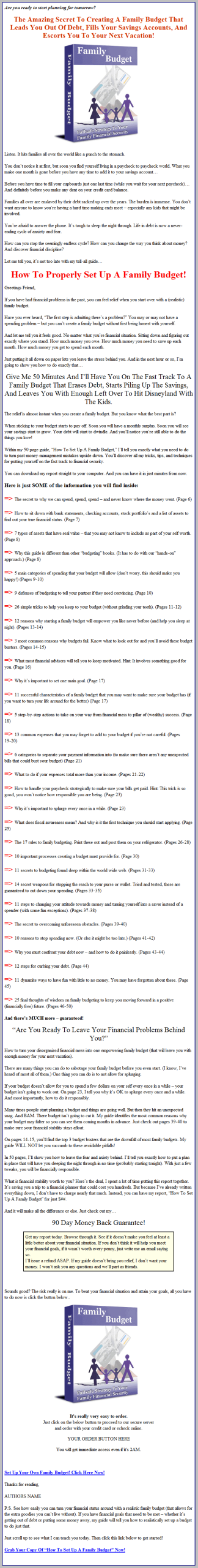 How to Set Up a Family Budget PLR Ebook - Image 2