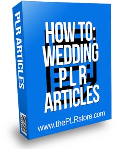 How To: Wedding PLR Articles