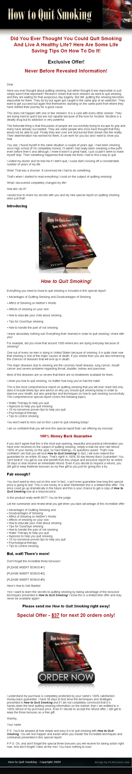 How to Quit Smoking PLR eBook - Image 2