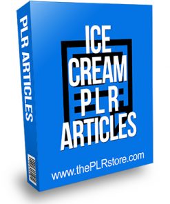 Ice Cream PLR Articles