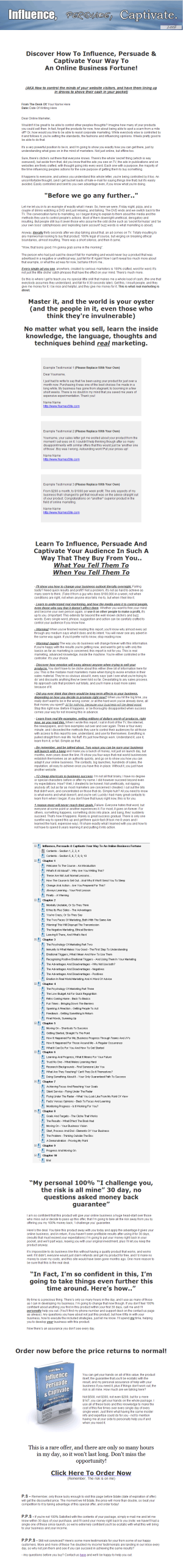 Influence Persuade and Captivate PLR Ebook - Image 2