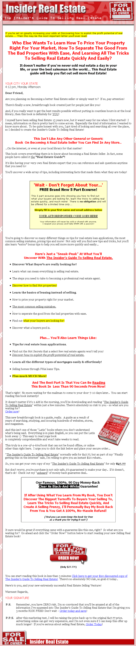 Insiders Guide to Selling Real Estate PLR Ebook with Website - Image 2