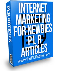 Internet Marketing for Newbies PLR Articles