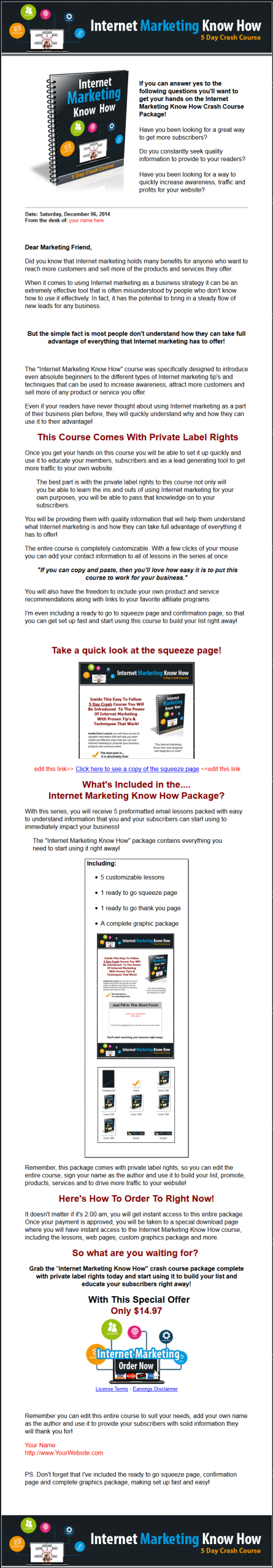 Internet Marketing Know How PLR Autoresponder Messages - Image 4
