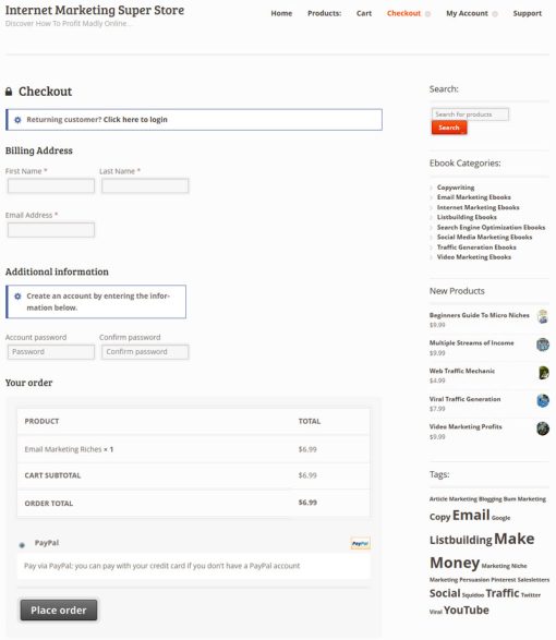 Internet Marketing Ecommerce Digital Products Store PLR Website | The ...