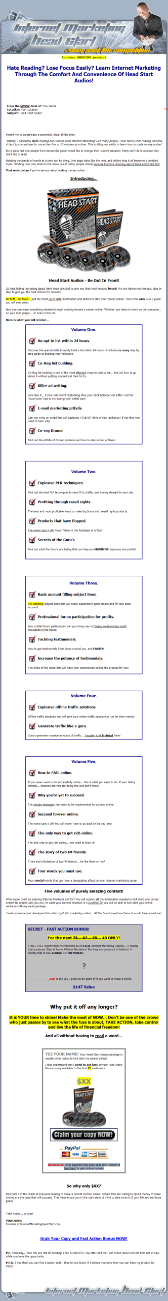 Internet Marketing Head Start PLR Audio - Image 2