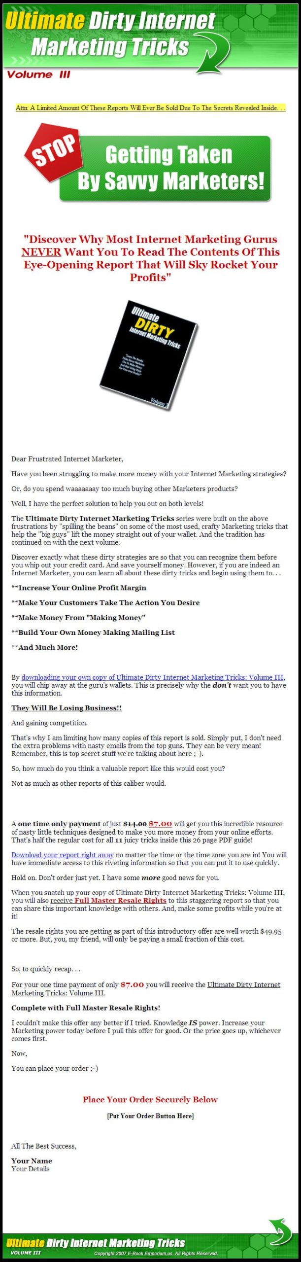 Internet Marketing Tricks Volume 3 PLR Ebook - Image 2