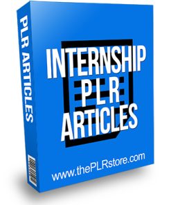 Internship PLR Articles