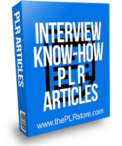 Job Interview Know-How PLR Articles