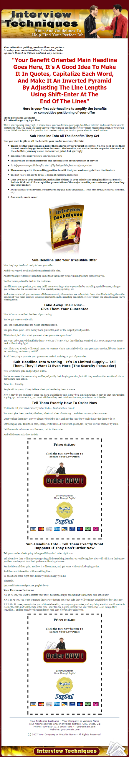 Interview Techniques MRR eBook - Image 2