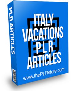 Italy Vacation PLR Articles