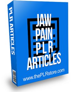 Jaw Pain PLR Articles