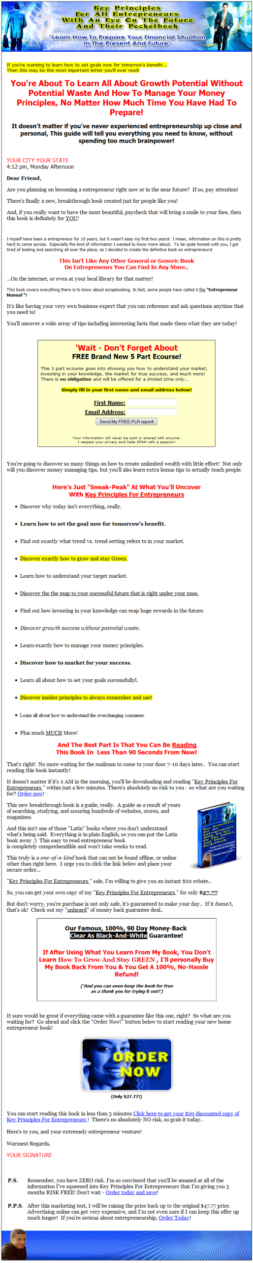 The Key Principles for Entrepreneurs PLR Package - Image 2
