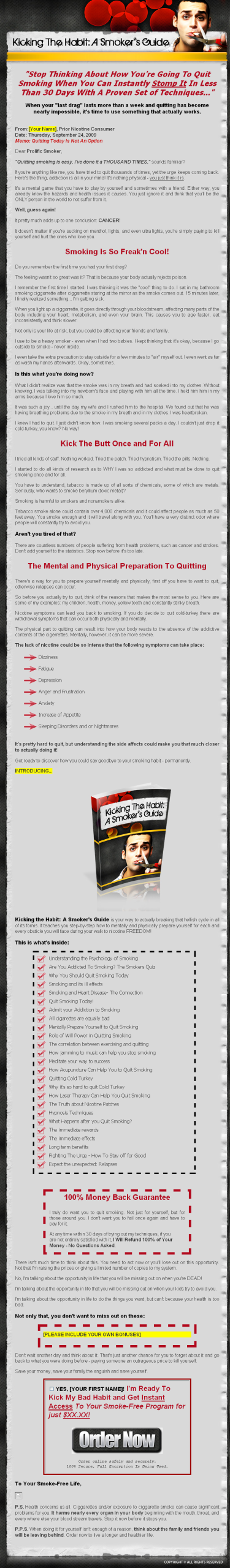Kicking the Habit - Smokers Guide MRR eBook - Image 2