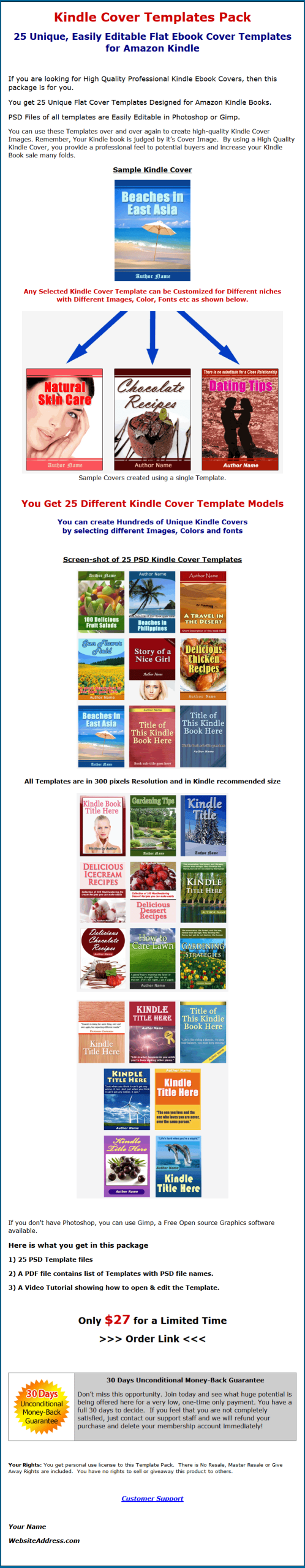 Kindle Cover Templates MRR - Image 2
