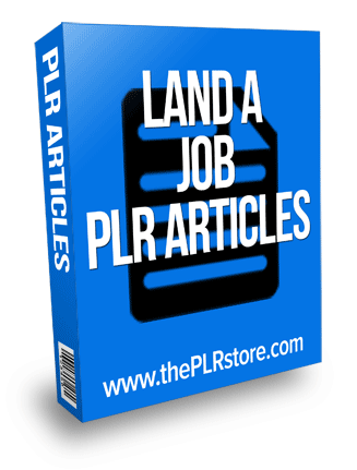 land a job plr articles