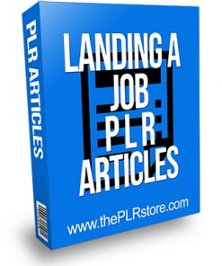 Landing a Job PLR Articles