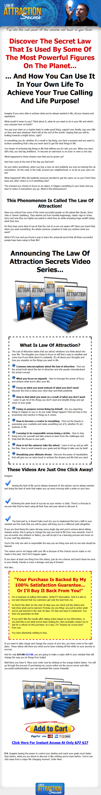 Law of Attraction Secrets Videos MRR Package - Image 2