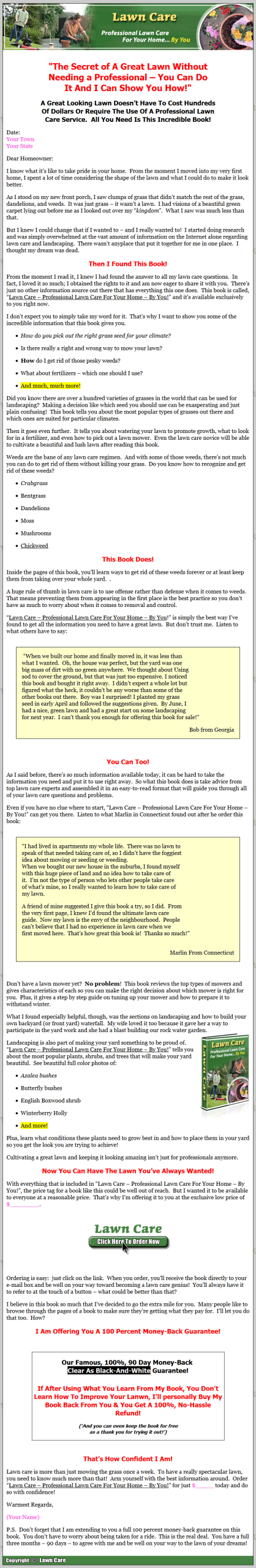 Lawn Care PLR eBook with private label rights - Image 2