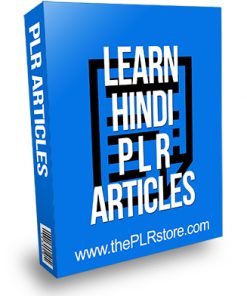 Learn Hindi PLR Articles