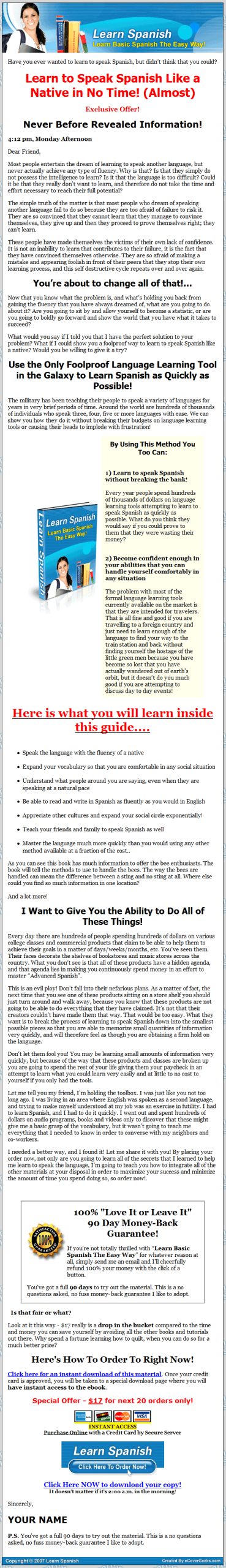 Learn Spanish the Easy Way PLR Ebook - Image 2