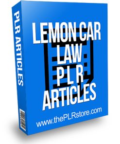 Lemon Car Law PLR Articles
