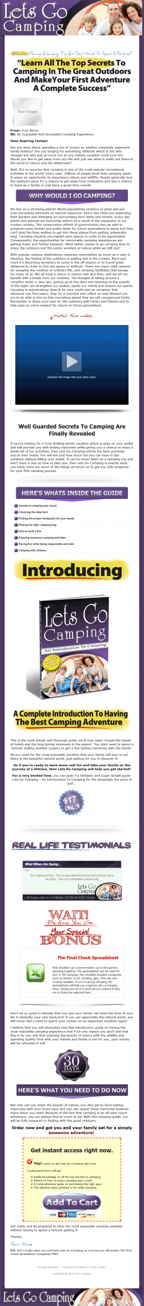 Let's Go Camping PLR Ebook Package - Image 2