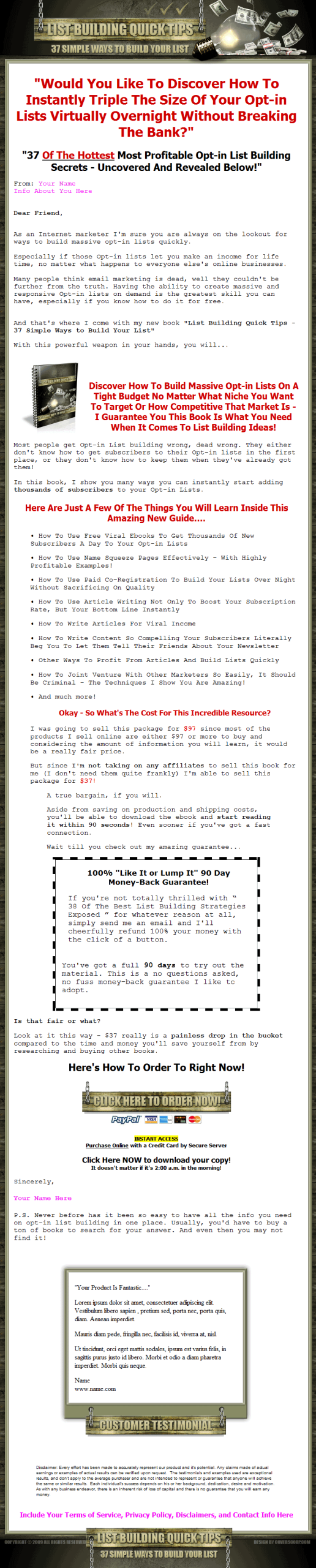List Building Quick Tips PLR Ebook - Image 3